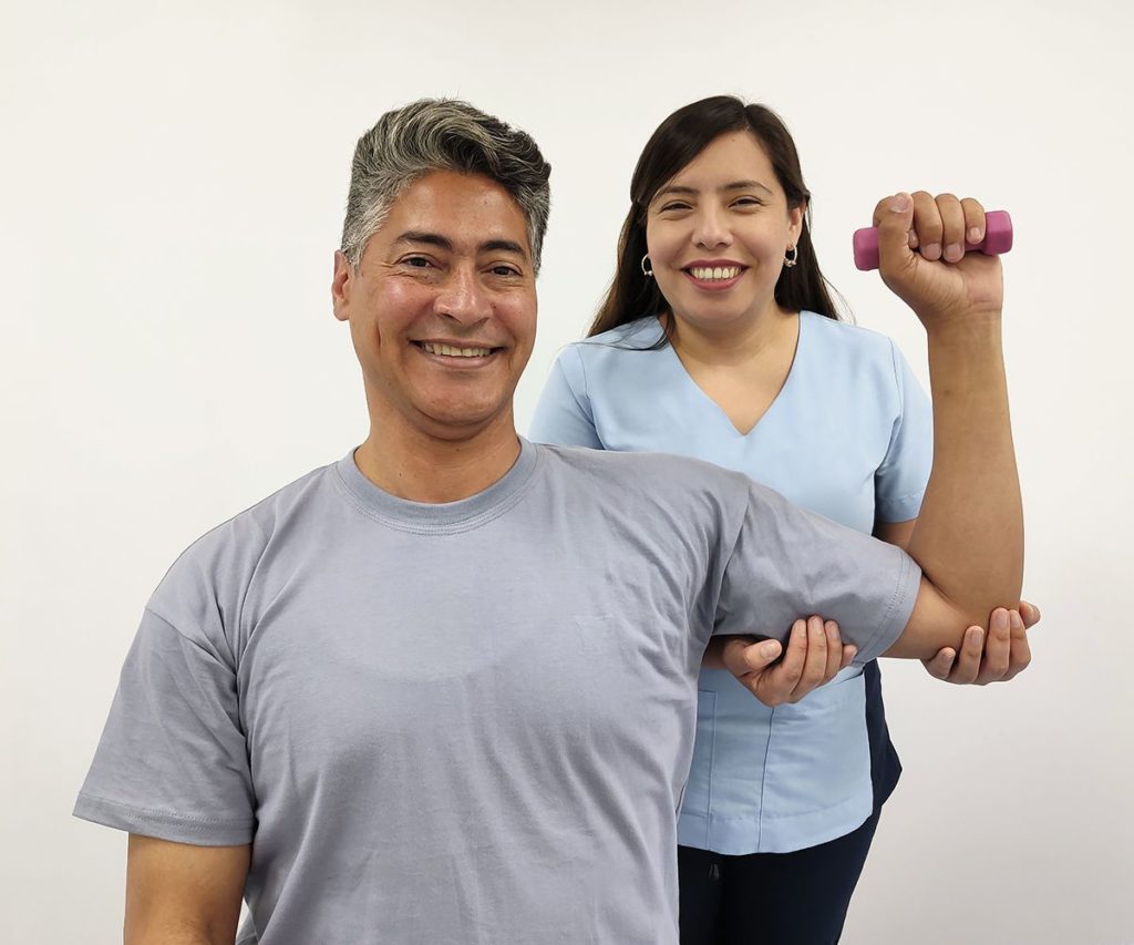 ejercicio de fisioterapia por dolor de codo