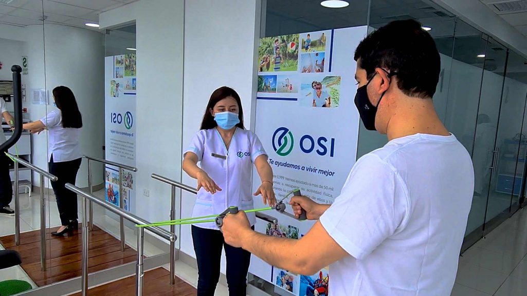 Tratamiento de fisioterapia de nuestro paciente en OSI